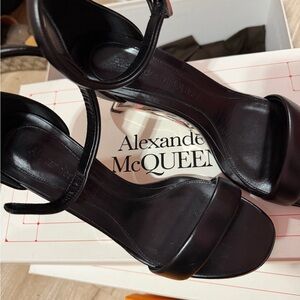 Alexander McQueen Black Strappy Heels